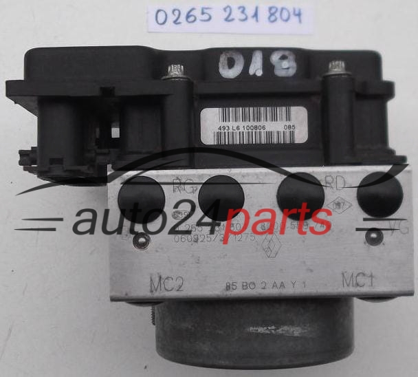 BOMBA HIDRAULICA Y CENTRALITA ABS RENAULT CLIO BOSCH 0 265 231 804, 0265231804, 8200 559 749, 8200559749, 0 265 800 559, 0265800559 