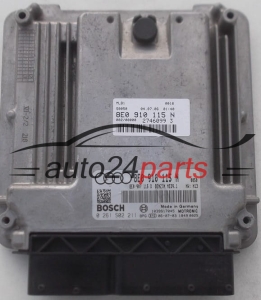 CALCULATEUR MOTEUR AUDI A4 2.0 TFSI BOSCH 0 261 S02 211, 0261S02211, 8E0 910 115 N, 8E0910115N, 8E0907115D, MED9.1 