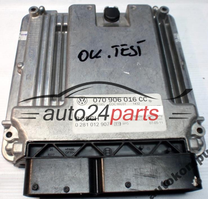 ECU CENTRALITA DE MOTOR VW VOLKSWAGEN T5 2.5 TDI BOSCH 0 281 012 907
