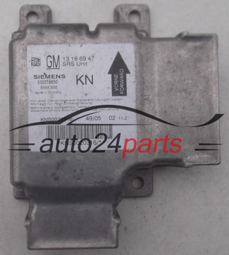 CENTRALITA AIRBAG MÓDULO DE CONTROL OPEL VECTRA C SIGNUM GM 13 18 69 47 KN  SIEMENS 5WK43656
