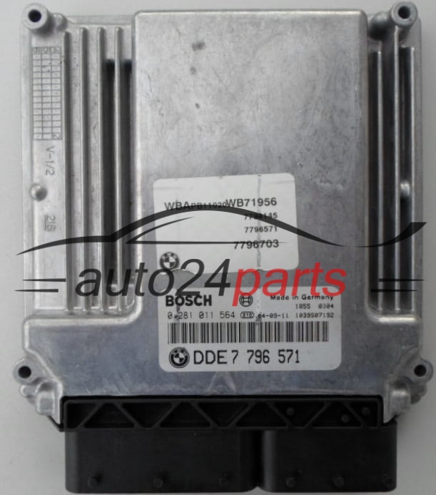 CALCULATEUR MOTEUR BMW E53 X3 2.0 D BOSCH 0 281 011 564,  DDE 7 796 571