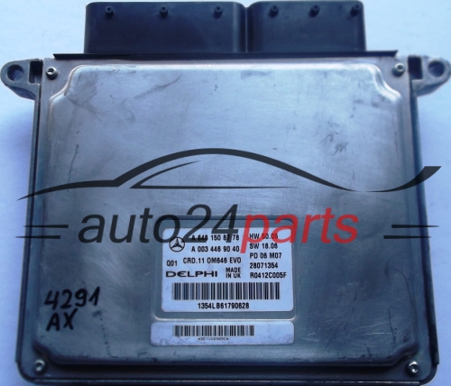 KOMPUTER STEROWNIK SILNIKA MERCEDES A6461508778, 6461508778, A 646 150 87 78, A0034469040, 0034469040, A 003 446 90 40 DELPHI R0412C005F 28071354 - 4291