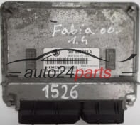 MOTORSTEUERGERÄT ECU STEUERGERÄT SKODA FABIA 1.4 MPI AME 047 906 033 A, 047906033A, SIEMENS 5WP44193 07, BENZIN SIMOS 3PA SJ48 