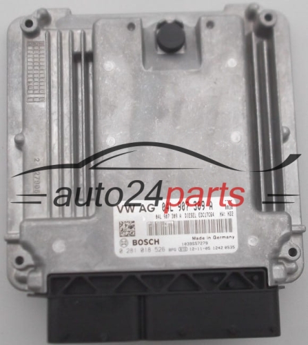MOTORSTEUERGERÄT ECU STEUERGERÄT AUDI VOLKSWAGEN 2.0 TDI BOSCH 0 281 018 526, 04L 907 309 A