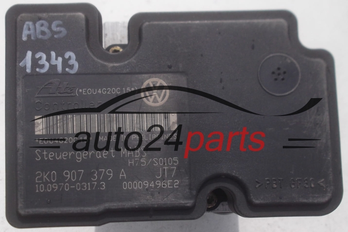 BOMBA HIDRAULICA Y CENTRALITA ABS VOLKSWAGEN CADDY 2K0 614 117 A, 2K0614117A, ATE 10.0207-0029.4, 10020700294, 2K0 907 379 A, 2K0907379A, ATE 10.0970-0317.3