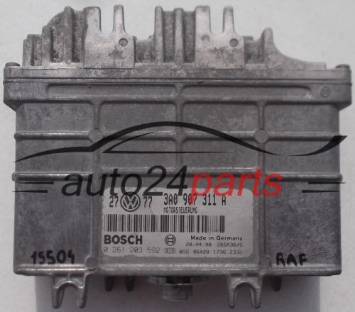 KOMPUTER STEROWNIK SILNIKA VW VOLKSWAGEN GOLF 1.8 BOSCH 0 261 203 591/592, 0261203591, 3A0 907 311 A, 3A0907311A