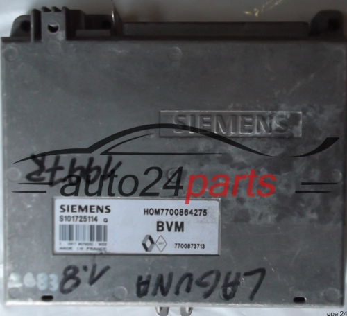 CALCULATEUR MOTEUR RENAULT LAGUNA 1.8 SIEMENS S101725114 Q, HOM7700864275, 7700873713 