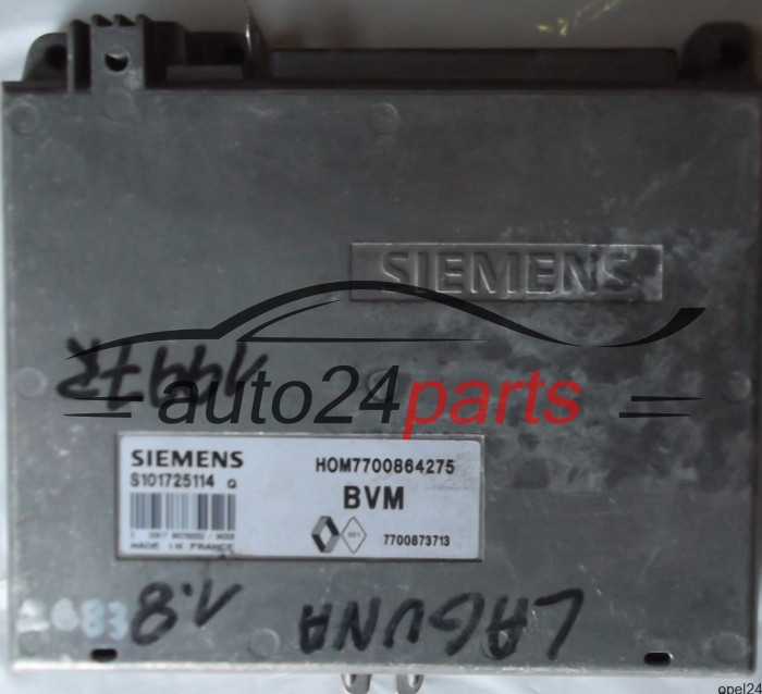 CALCULATEUR MOTEUR RENAULT LAGUNA 1.8 SIEMENS S101725114 Q, HOM7700864275, 7700873713 