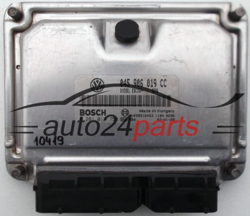 KOMPUTER STEROWNIK SILNIKA SKODA ROOMSTER 1.4 TDI, BOSCH 0 281 012 750, 0281012750, 045 906 019 CC, 045906019CC, EDC15P