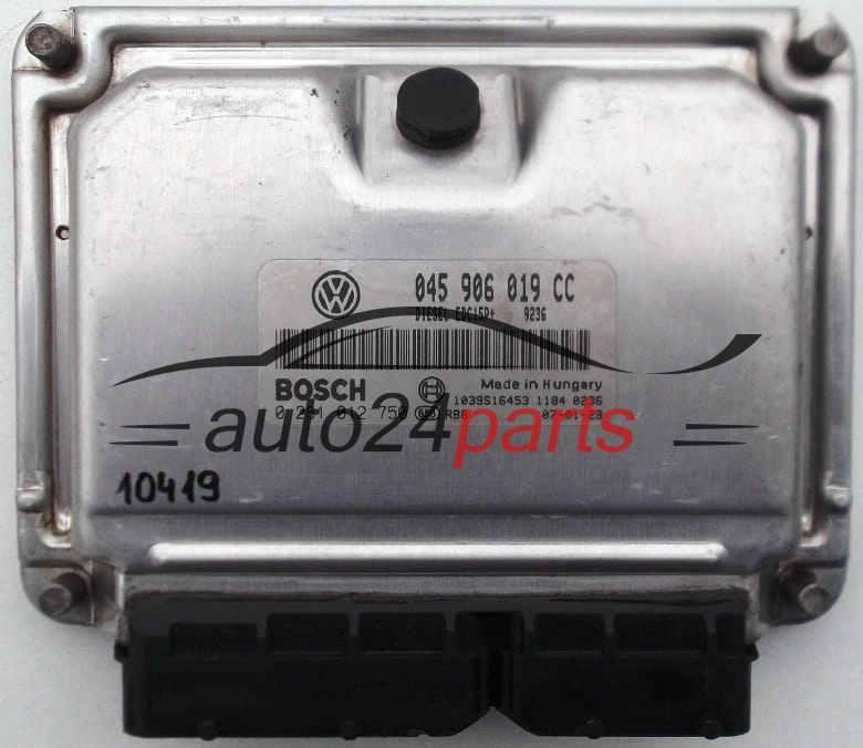 KOMPUTER STEROWNIK SILNIKA SKODA ROOMSTER 1.4 TDI, BOSCH 0 281 012 750, 0281012750, 045 906 019 CC, 045906019CC, EDC15P