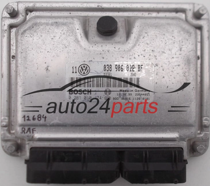 KOMPUTER STEROWNIK SILNIKA VW VOLKSWAGEN GOLF BOSCH 0 281 010 174, 0281010174, 038 906 012 BF, 038906012B