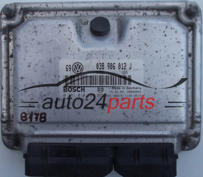 KOMPUTER STEROWNIK SILNIKA VW VOLKSWAGEN GOLF IV 1.9, BOSCH 0 281 010 104, 0281010104, 038 906 012 J, 038906012J 