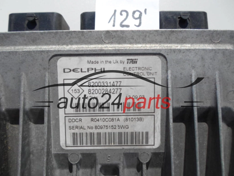 KOMPUTER STEROWNIK SILNIKA RENAULT CLIO 1.5 DCI R0410C081A, 8200331477, 8200284277 