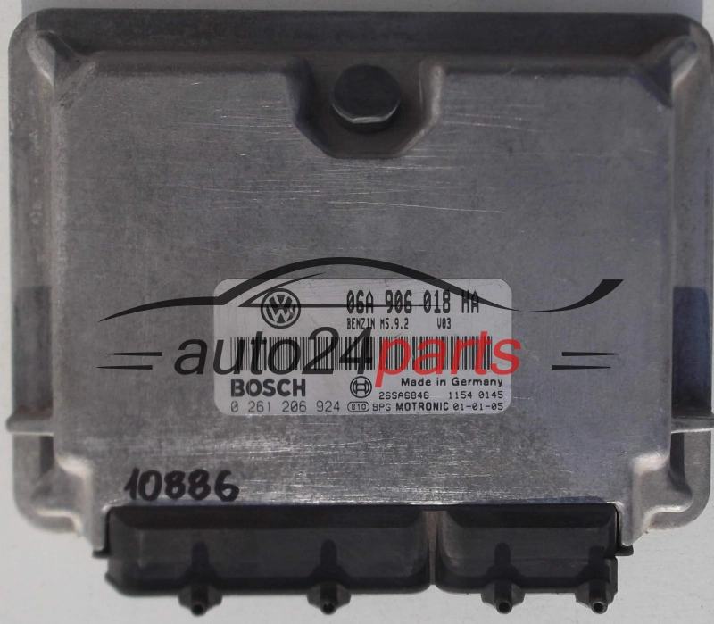 KOMPUTER STEROWNIK SILNIKA SKODA OCTAVIA 2.0 BOSCH 0 281 206 924, 0281206924, 06A 906 018 HA, 06A906018HA