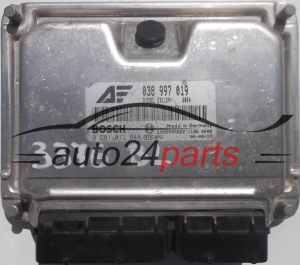 KOMPUTER STEROWNIK SILNIKA VW VOLKSWAGEN SHARAN SEAT ALHAMBRA 1.9 TDI 038997019, 038 997 019, BOSCH 0281011948, 0 281 011 948, DIESEL EDC15P+ 6054 1039S05822 - 3376