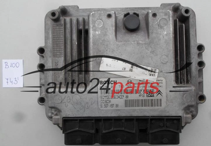 KOMPUTER STEROWNIK SILNIKA PEUGEOT 206 2.0 HDI BOSCH 0 281 011 783, 0281011783, 96 567 097 80, 9656709780, 9654490280, 1039S07241, EDC16C34 