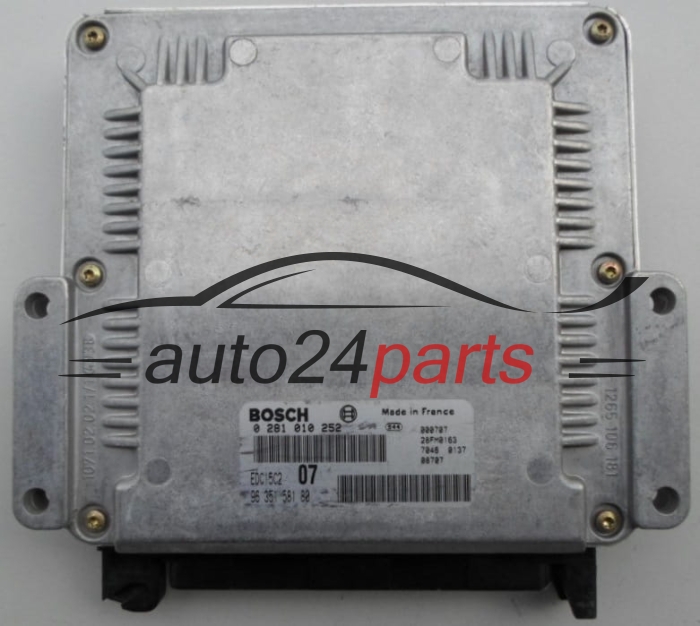 ECU CENTRALITA DE MOTOR  PEUGEOT 307 2.0 HDI BOSCH 0 281 010 252,  96 351 581 80