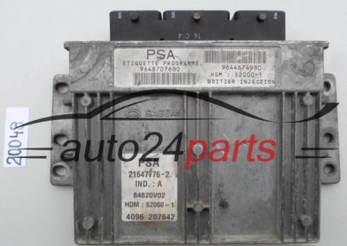 KOMPUTER STEROWNIK SILNIKA CITROEN 1.8 Sagem 21647776-2,  9644674980, PSA 9648707680