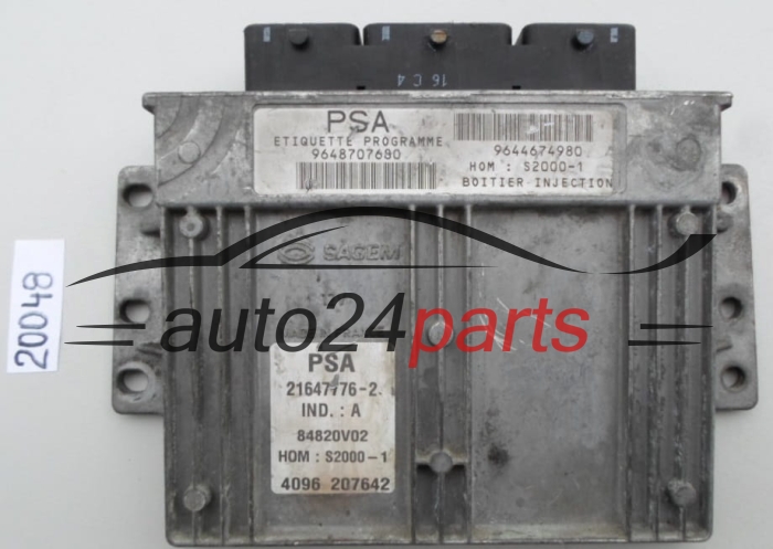 KOMPUTER STEROWNIK SILNIKA CITROEN 1.8 Sagem 21647776-2,  9644674980, PSA 9648707680