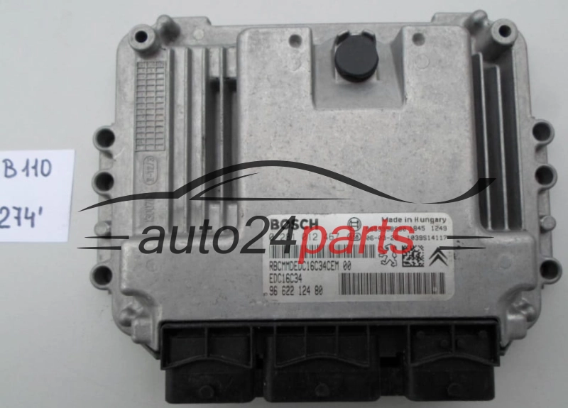 KOMPUTER STEROWNIK SILNIKA CITROEN PEUGEOT 1.6 HDI BOSCH 0 281 012 467, 0281012467, 96 622 124 80, 9662212480, 9653958980, EDC16C34 