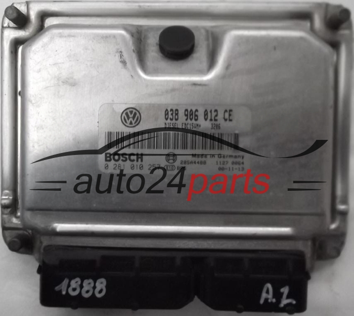 KOMPUTER STEROWNIK SILNIKA SKODA FABIA 1.9 SDI ASY 038906012CE, 038 906 012 CE, BOSCH 0 281 010 257, 0281010257, DIESEL EDC15UM+ 3206, 28SA4488 