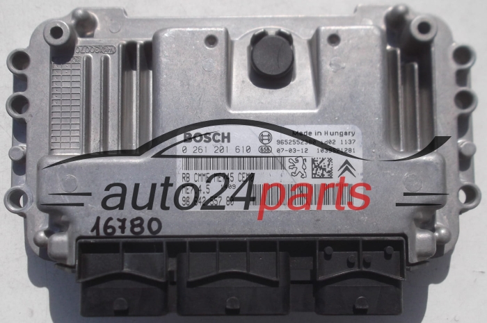 KOMPUTER STEROWNIK SILNIKA PEUGEOT 307 1.6 BOSCH 0 261 201 610, 0261201610, 96 642 557 80, 9664255780