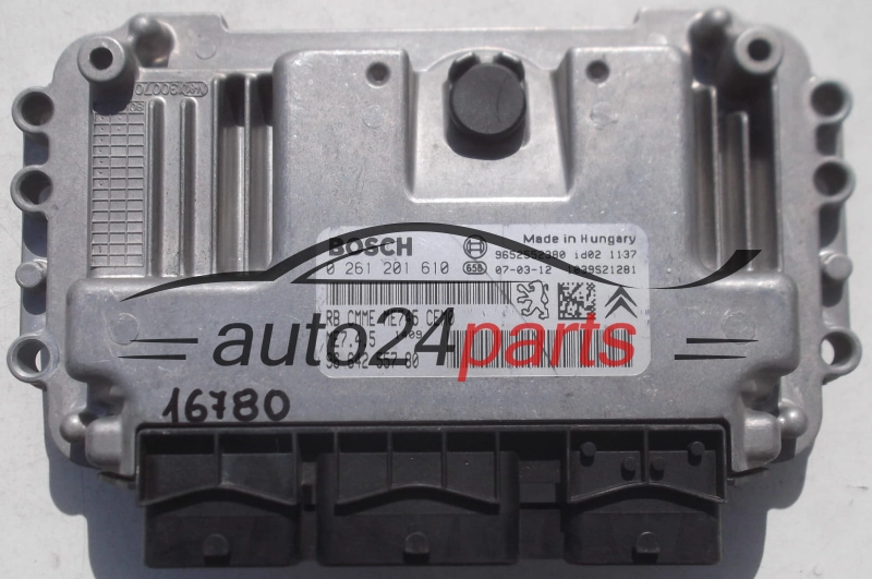 KOMPUTER STEROWNIK SILNIKA PEUGEOT 307 1.6 BOSCH 0 261 201 610, 0261201610, 96 642 557 80, 9664255780