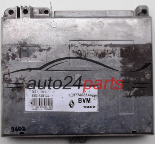 KOMPUTER STEROWNIK SILNIKA RENAULT CLIO 1.2, SIEMENS S101729102 F, S101729102F, HOM7700854160, 7700854160