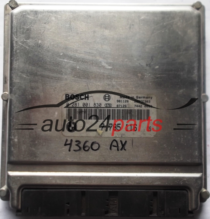 MOTORSTEUERGERÄT ECU STEUERGERAT BMW E39 530D BOSCH 0281001830, 0 281 001 830, 7785116, 7 785 116