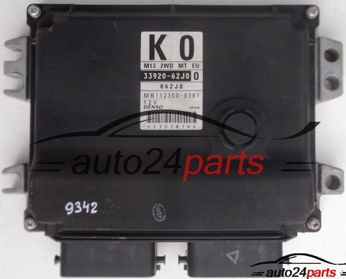 CALCULATEUR MOTEUR SUZUKI SWIFT 1.3, 33920-62J0, 3392062J0, K0, DENSO MB112300-0381, MB1123000381