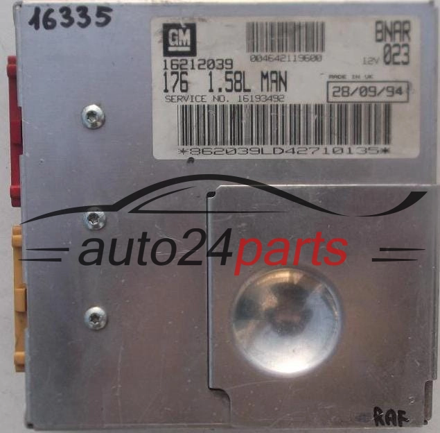Komputer sterownik silnika Alfa Romeo / Fiat 176 1.6 GM 16212039 BNAR MAN