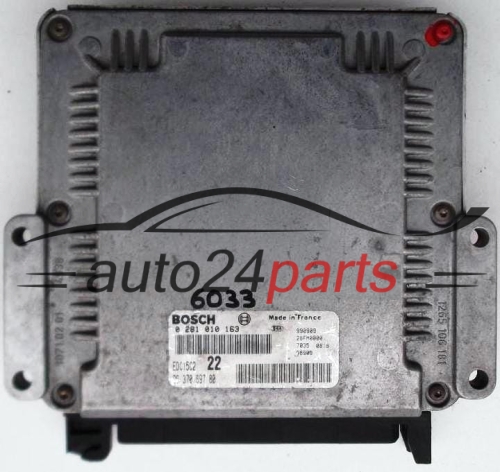 KOMPUTER STEROWNIK SILNIKA CITROEN PEUGEOT 2.0 HDI BOSCH 0 281 010 163, 0281010163, 96 370 897 80, 9637089780 - 6033, 7411