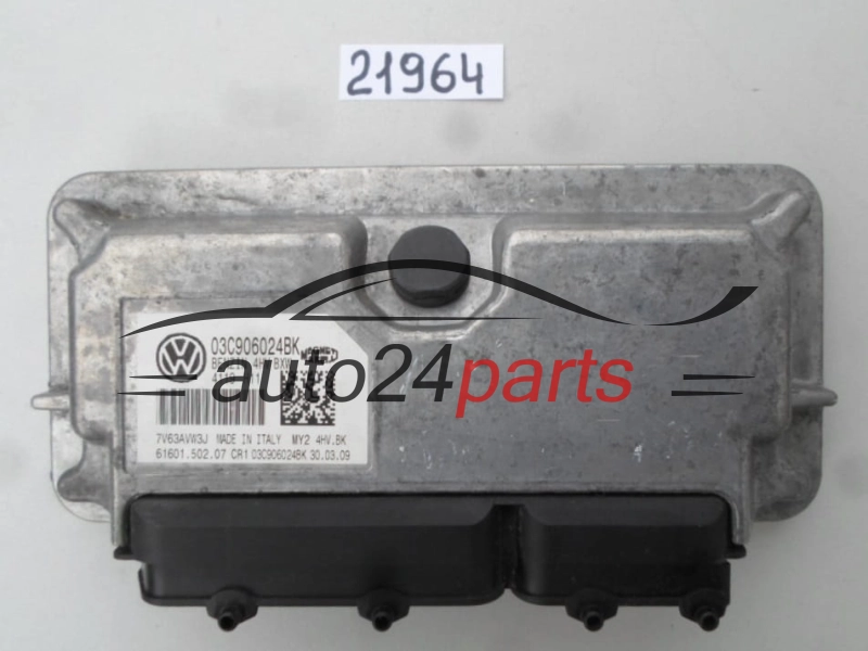 KOMPUTER STEROWNIK SILNIKA VOLKSWAGEN SEAT IBIZA 1.4 MAGNETI MARELLI MY2 4HV.BK, MY24HVBK, 03C 906 024 BK, 03C906024BK, 61601.502.07, 6160150207 -