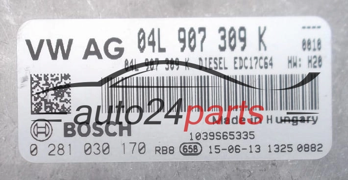 CALCULATEUR MOTEUR VW VOLKSWAGEN CADDY 2.0 TDI BOSCH 0 281 030 170