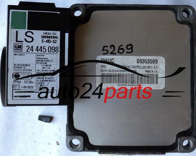 CALCULATEUR MOTEUR OPEL ASTRA G CORSA C ZAFIRA A DELPHI DELCO 09353509 DHUC,  HSFI-2.1 