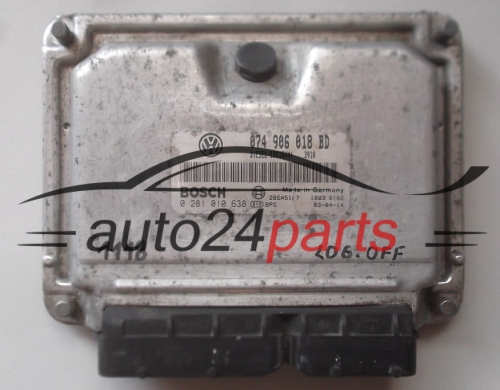 MOTORSTEUERGERÄT ECU STEUERGERÄT VW VOLKSWAGEN LT 2.5 TDI BOSCH 0 281 010 638, 0281010638, 074 906 018 BD, 074906018BD