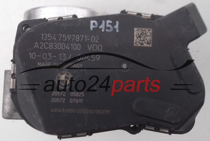 Boitier de papillon BMW 3 ER E90 1 ER F21 F20 Coupe E82 Cabrio E88 E93 X5 A2C83004100 1354759787102