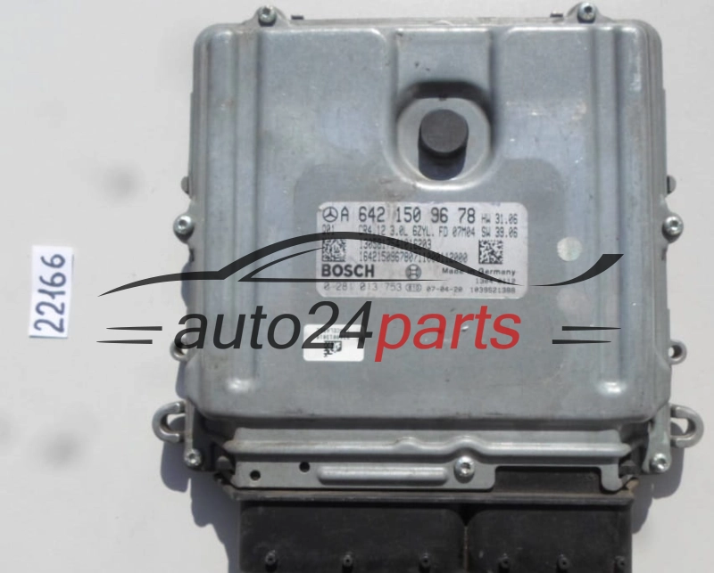 MOTORSTEUERGERÄT ECU STEUERGERAT MERCEDES W 164 BOSCH 0 281 013 753, 0281013753, A 642 150 96 78, A6421509678, CR4.12 