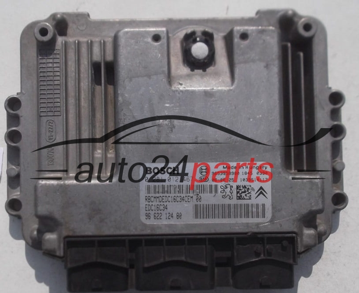 MOTORSTEUERGERÄT ECU STEUERGERAT CITROEN PEUGEOT 1.6 HDI BOSCH 0 281 012 467, 0281012467, 96 622 124 80, 9662212480, 9653958980, EDC16C34 