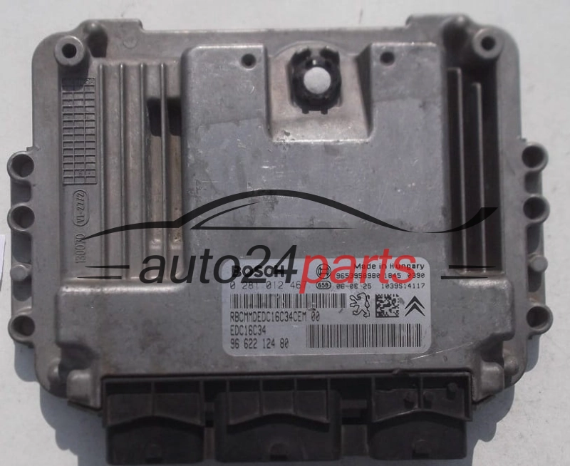 MOTORSTEUERGERÄT ECU STEUERGERAT CITROEN PEUGEOT 1.6 HDI BOSCH 0 281 012 467, 0281012467, 96 622 124 80, 9662212480, 9653958980, EDC16C34 