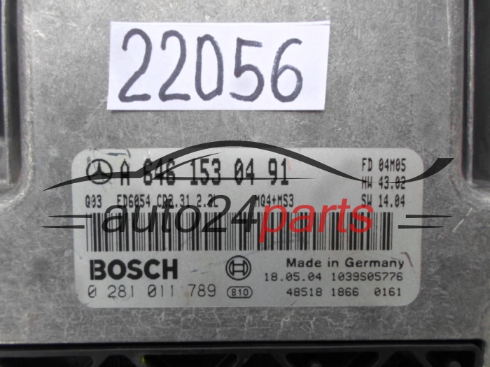 MOTORSTEUERGERÄT ECU STEUERGERAT MERCEDES VITO BOSCH 0 281 011 789, 0281011789, A 646 153 04 91, A6461530491, CR3.31 