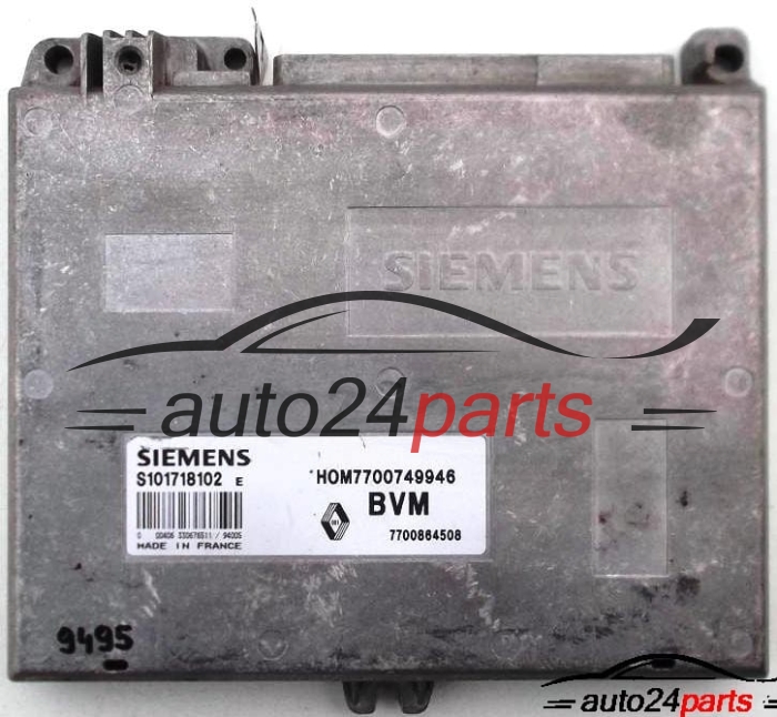 CALCULATEUR MOTEUR RENAULT CLIO 1.4, SIEMENS S101718102 E, S101718102E, HOM7700749946, 7700864508
