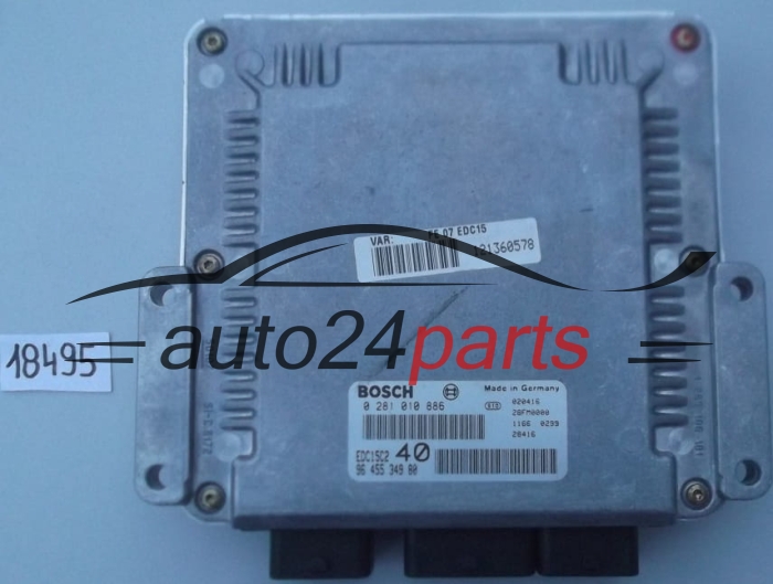 KOMPUTER STEROWNIK SILNIKA CITROEN C5 2.2 HDI BOSCH 0281010886, 0 281 010 886, 9645534980, 96 455 349 80, EDC15C2 40