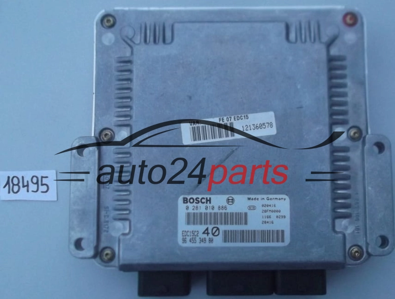 KOMPUTER STEROWNIK SILNIKA CITROEN C5 2.2 HDI BOSCH 0281010886, 0 281 010 886, 9645534980, 96 455 349 80, EDC15C2 40