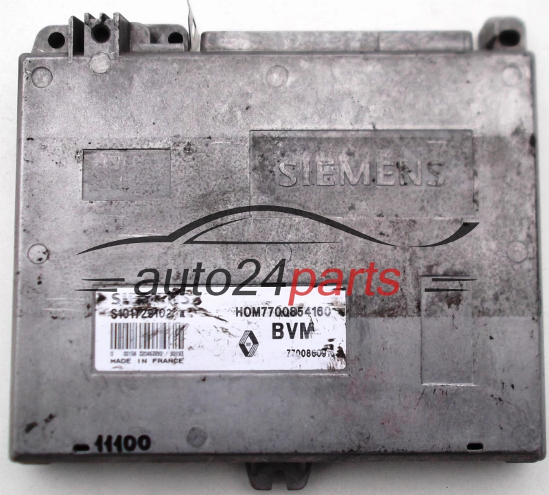 KOMPUTER STEROWNIK SILNIKA RENAULT CLIO 1.2, SIEMENS S101729102 E, S101729102E, HOM7700854160, 7700860916