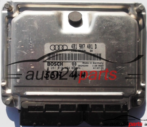 MOTORSTEUERGERÄT ECU STEUERGERÄT AUDI A6 2.5 TDI AYM 4B1 907 401 D, 4B1907401D, BOSCH 0 281 010 494, 0281010494
