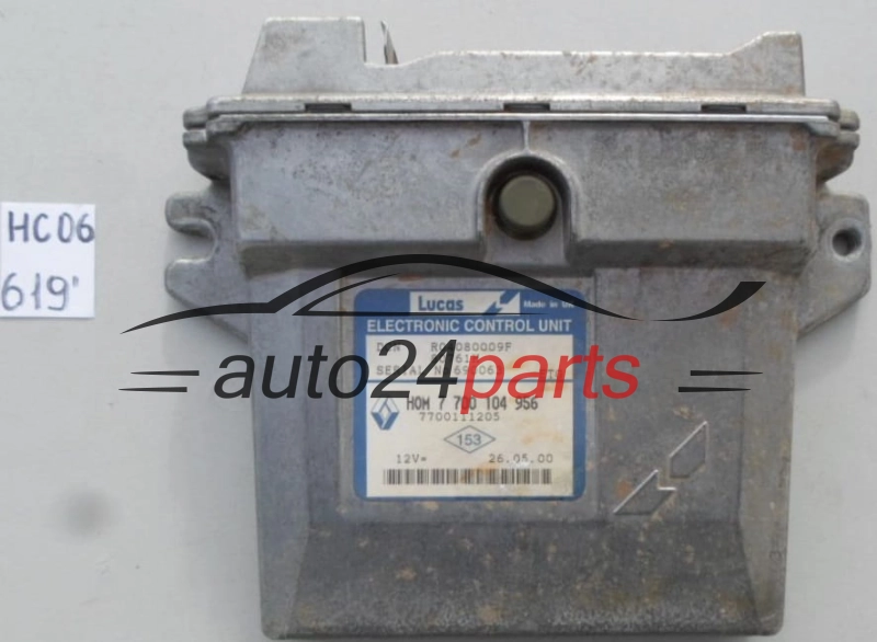 KOMPUTER STEROWNIK SILNIKA RENAULT KANGOO CLIO 1.9, HOM 7 700 104 956, 7700104956, 7700111205, R04080009F