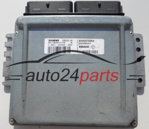 ECU ENGINE CONTROLLER RENAULT CLIO 1.2 SIEMENS S118301118 A, S118301118A, 8200374254, 8200282007 