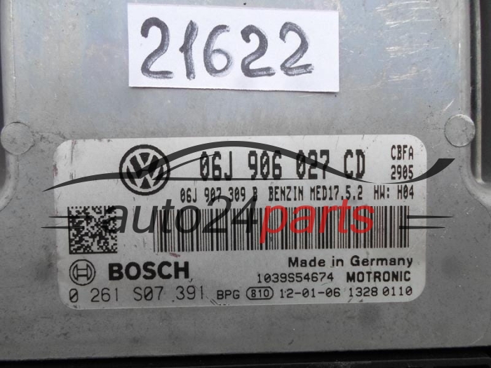 VW VOLKSWAGEN BETTLE BOSCH 0 261 S07 391, 0261S07391, 06J 906 027 CD, 06J906027CD, MED17.5.2 