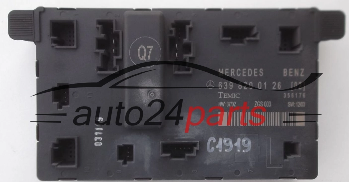 STEROWNIK MODUL DRZWI MERCEDES W639 VITO TEMIC 356176, 639 820 01 26 (02), 6398200126